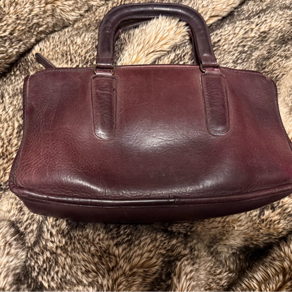 Coach Vintage Slim Satchel Burgundy Made in New York - Picture 2 of 16